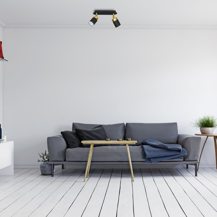 Ceiling spotlight JOKER 2xGU10/25W/230V black