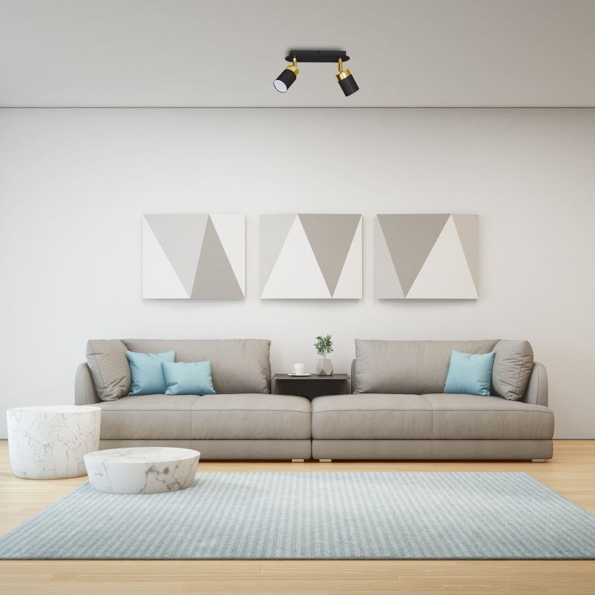 Ceiling spotlight JOKER 2xGU10/25W/230V black