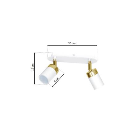 Ceiling spotlight JOKER 2xGU10/25W/230V white