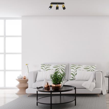 Ceiling spotlight JOKER 3xGU10/25W/230V black