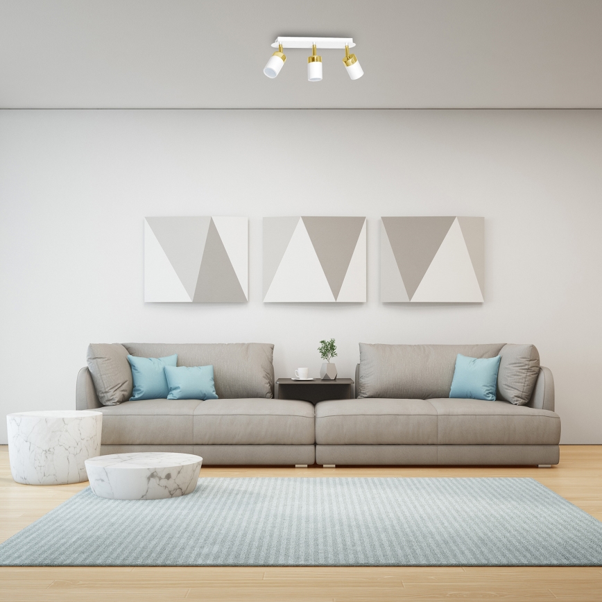 Ceiling spotlight JOKER 3xGU10/25W/230V white