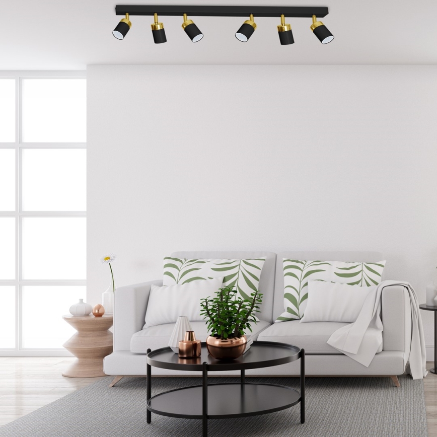 Ceiling spotlight JOKER 6xGU10/25W/230V black