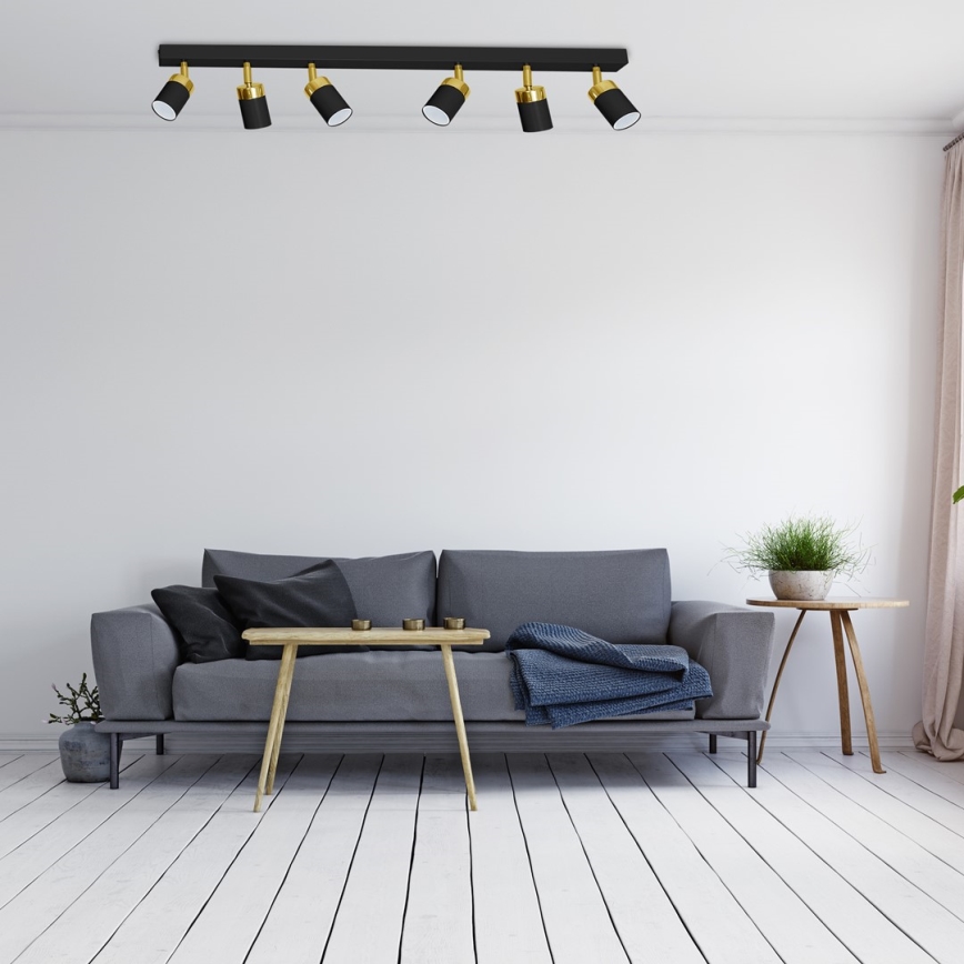 Ceiling spotlight JOKER 6xGU10/25W/230V black