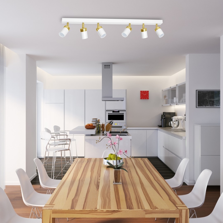 Ceiling spotlight JOKER 6xGU10/25W/230V white
