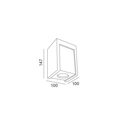 Ceiling spotlight LINDO NERO 1xGU10/25W/230V