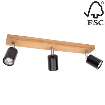 Ceiling spotlight MANARA  3xGU10/5W/230V pine - FSC certified