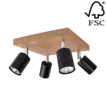 Ceiling spotlight MANARA 4xGU10/5W/230V pine - FSC certified