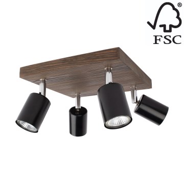Ceiling spotlight MANARA 4xGU10/5W/230V pine - FSC certified