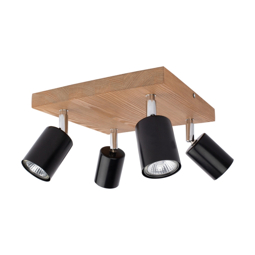 Ceiling spotlight MANARA 4xGU10/5W/230V pine