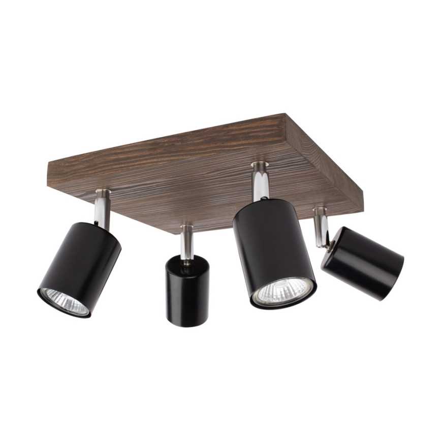 Ceiling spotlight MANARA 4xGU10/5W/230V pine