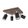 Ceiling spotlight MANARA 4xGU10/5W/230V pine