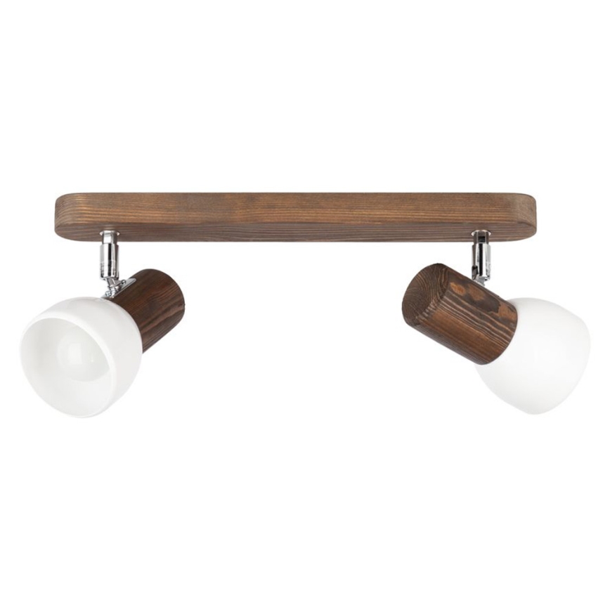 Ceiling spotlight NEL 2xE27/15W/230V pine