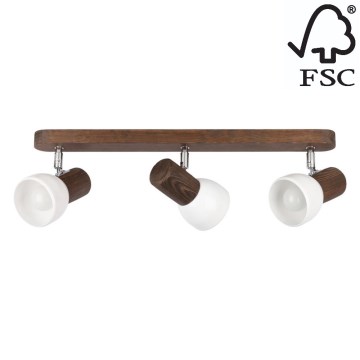 Ceiling spotlight NEL 3xE27/15W/230V pine - FSC certified