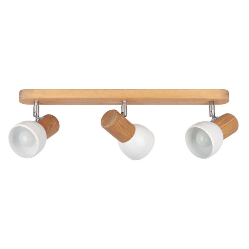 Ceiling spotlight NEL 3xE27/15W/230V pine
