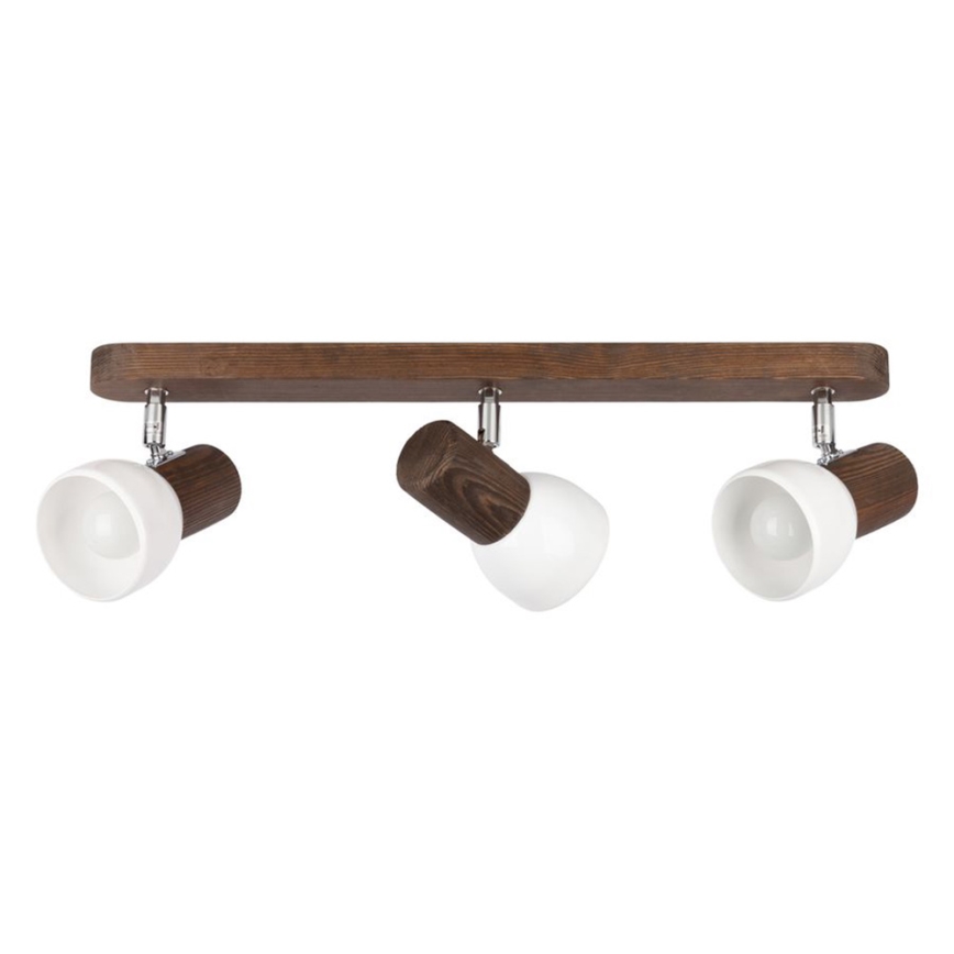 Ceiling spotlight NEL 3xE27/15W/230V pine