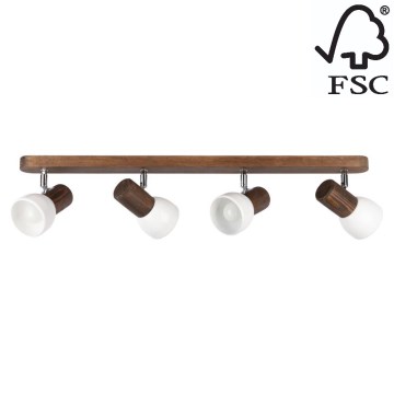 Ceiling spotlight NEL 4xE27/15W/230V pine - FSC certified