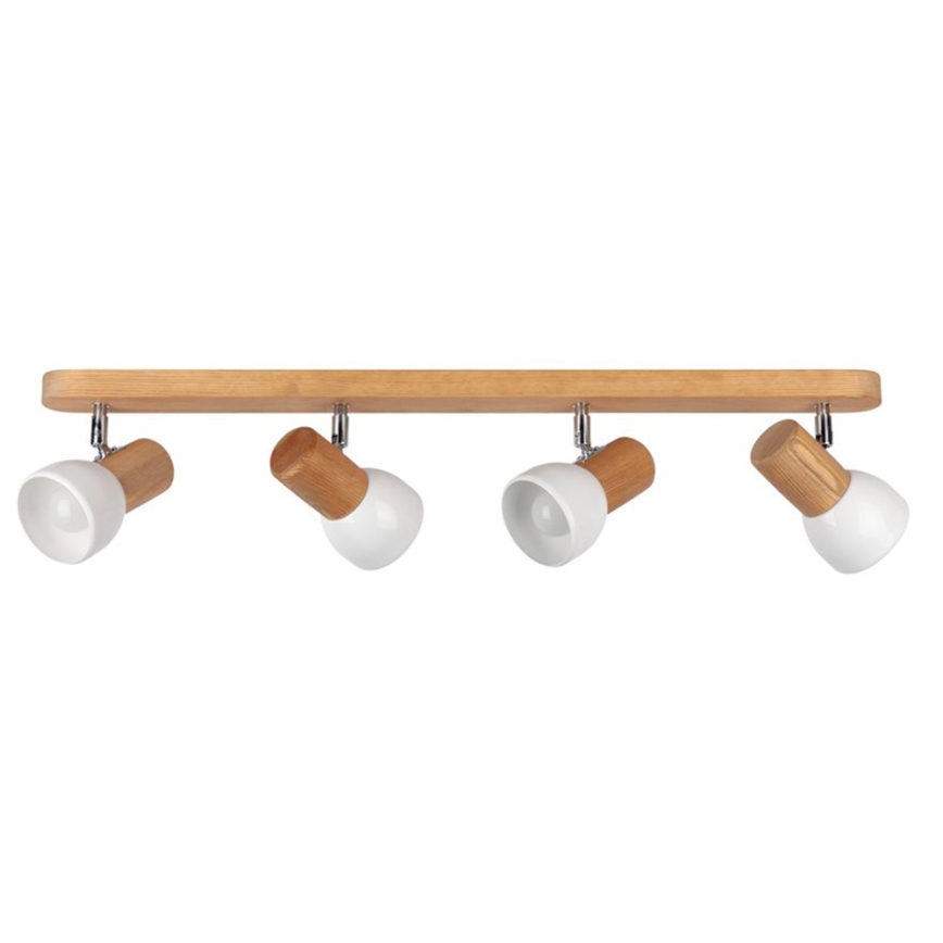 Ceiling spotlight NEL 4xE27/15W/230V pine