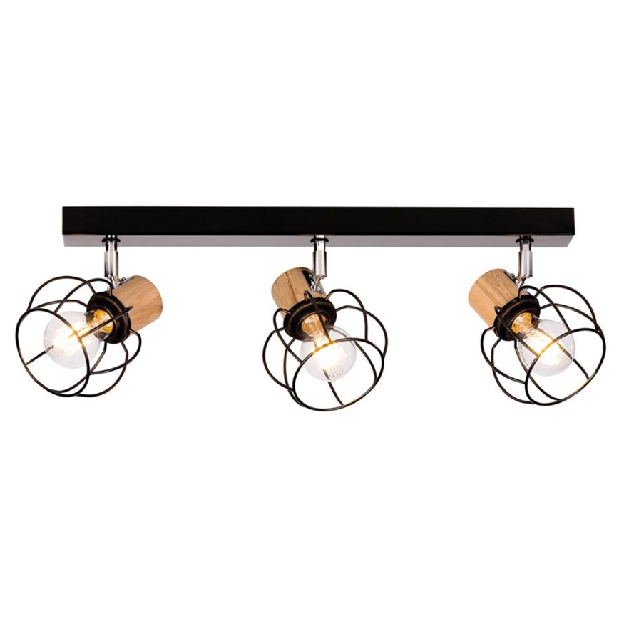 Ceiling spotlight PHIPHI 3xE27/60W/230V oak