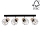 Ceiling spotlight PHIPHI 4xE27/60W/230V oak - FSC certified
