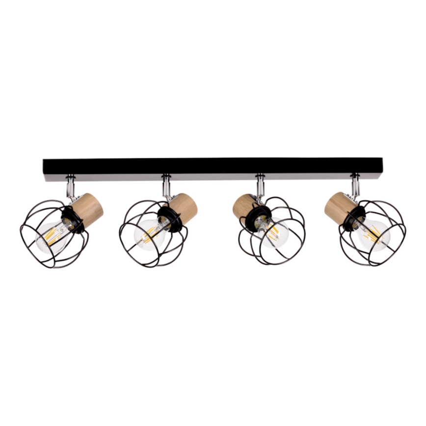 Ceiling spotlight PHIPHI 4xE27/60W/230V oak