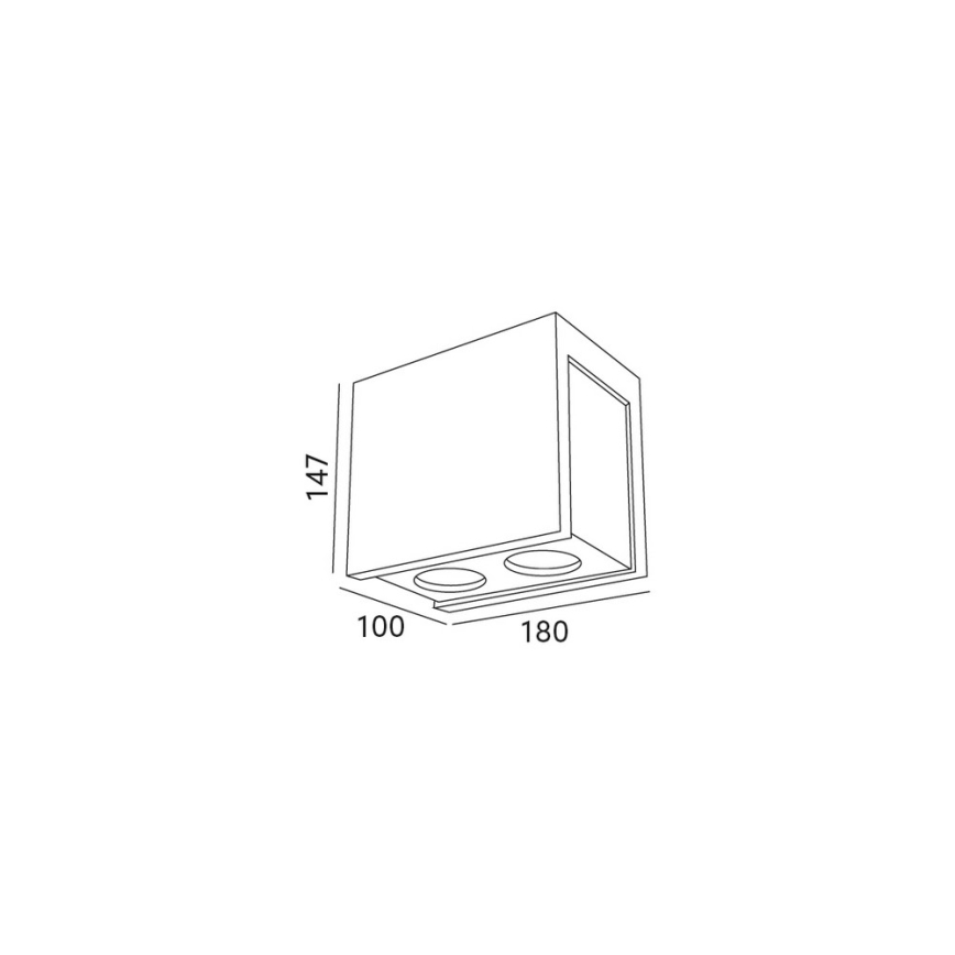 Ceiling spotlight PURO CHROME 2xGU10/25W/230V