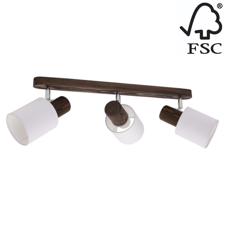 Ceiling spotlight TRENDY 3xE27/15W/230V pine - FSC certified