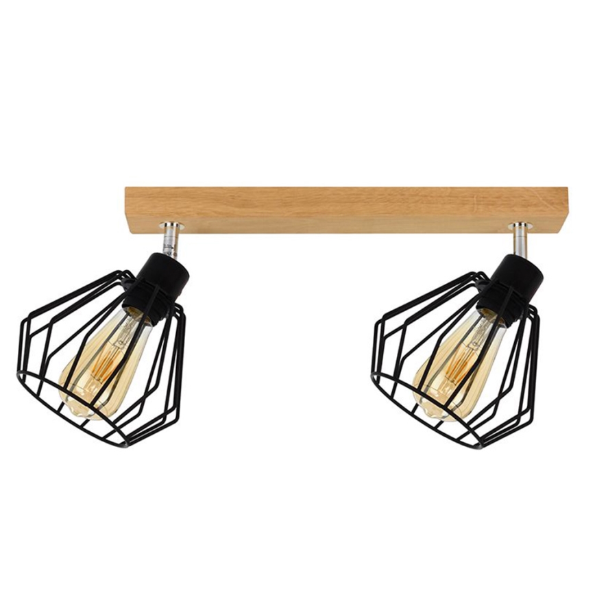 Ceiling spotlight VENTI 2xE27/15W/230V oak
