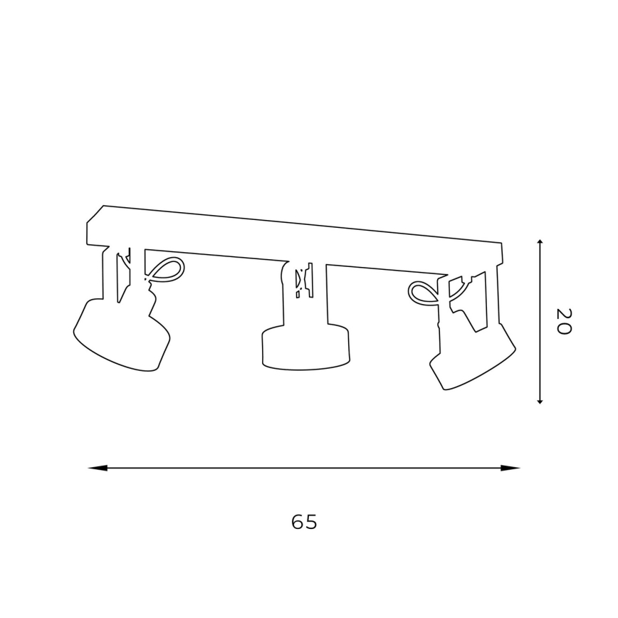 Ceiling spotlight VIVA 3xGU10-AR111/15W/230V