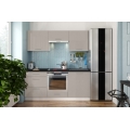 CELESTE 180 cm Glossy Taupe Kitchen Unit