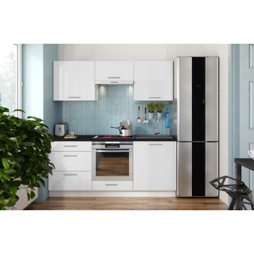 CELESTE 180 cm Glossy White Kitchen Unit