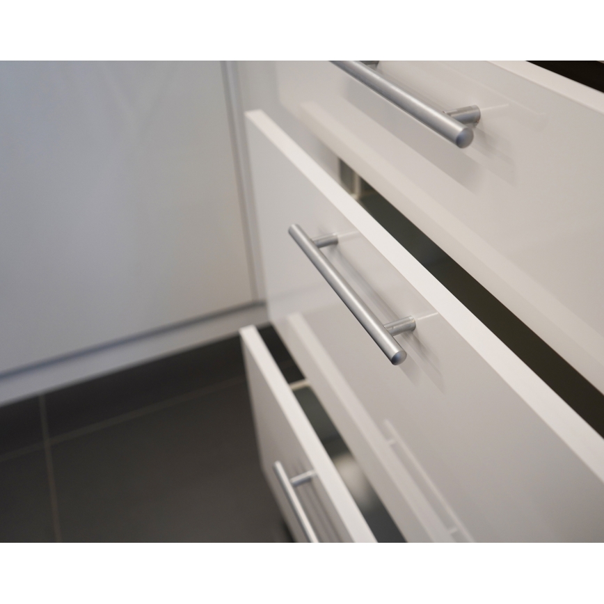 CELESTE 240 cm Glossy White Kitchen Unit