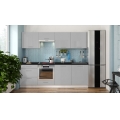 CELESTE 240 cm High-Gloss Gray Kitchen Unit