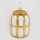 Ceramic jar 18,2x15 cm gold/white