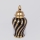 Ceramic jar 30x14,8 cm gold/black