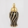Ceramic jar 36,5x16 cm gold/black