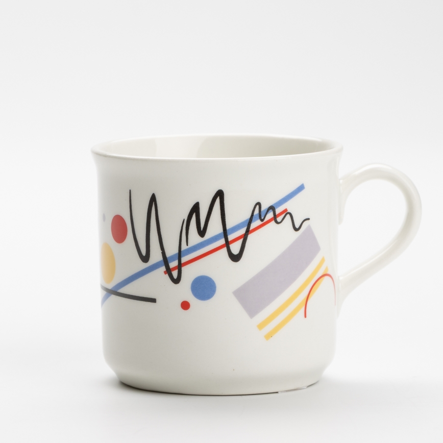 Ceramic mug with print white