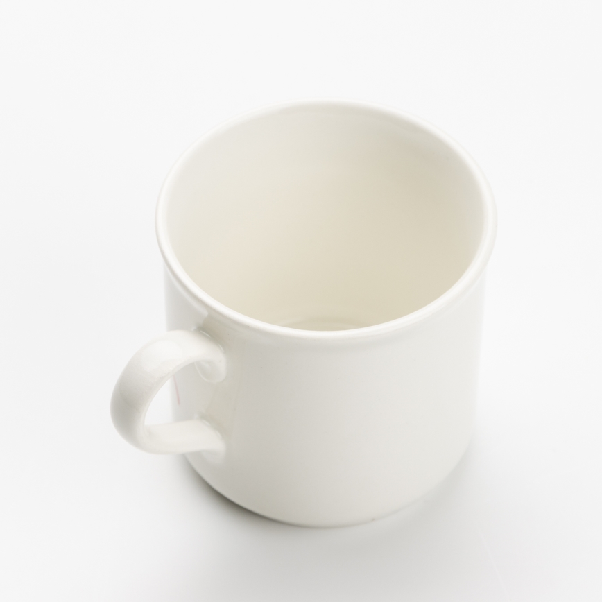 Ceramic mug with print white