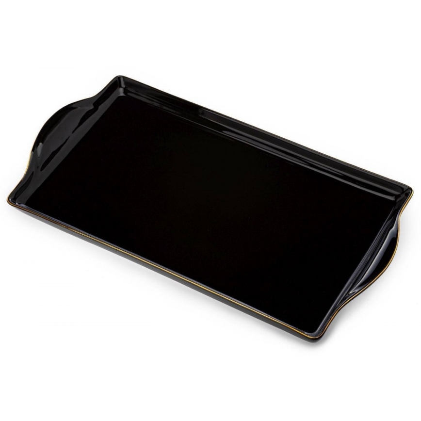 Ceramic set of cups with carafe and tray KENDI black