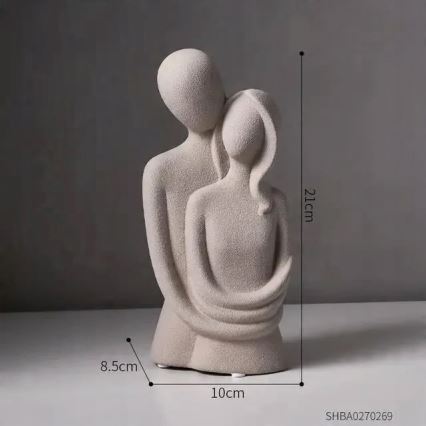 Ceramic tabletop decoration 20x9,5x7,5 cm grey