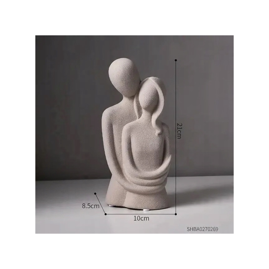 Ceramic tabletop decoration 20x9,5x7,5 cm grey