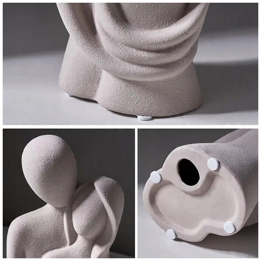 Ceramic tabletop decoration 20x9,5x7,5 cm grey