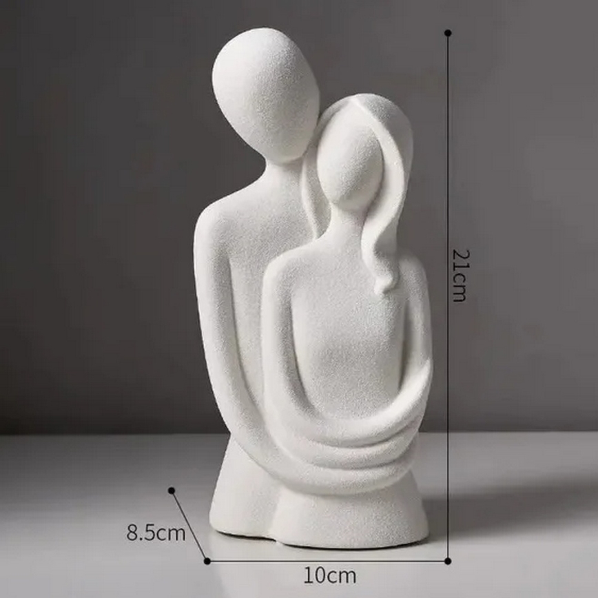 Ceramic tabletop decoration 20x9,5x7,5 cm grey
