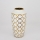 Ceramic vase 25x13 cm gold/white