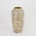 Ceramic vase 25x13 cm white/gold/black