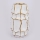 Ceramic vase 25x14,5 cm gold/white