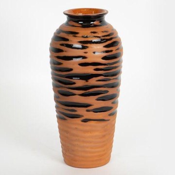 Ceramic vase 28,8x13,5 cm brick/black