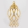 Ceramic vase 30,6x16,2 cm gold/white