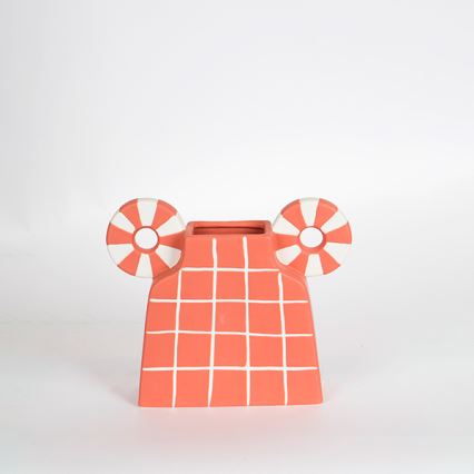 Ceramic vase 30,6x22,5 cm orange