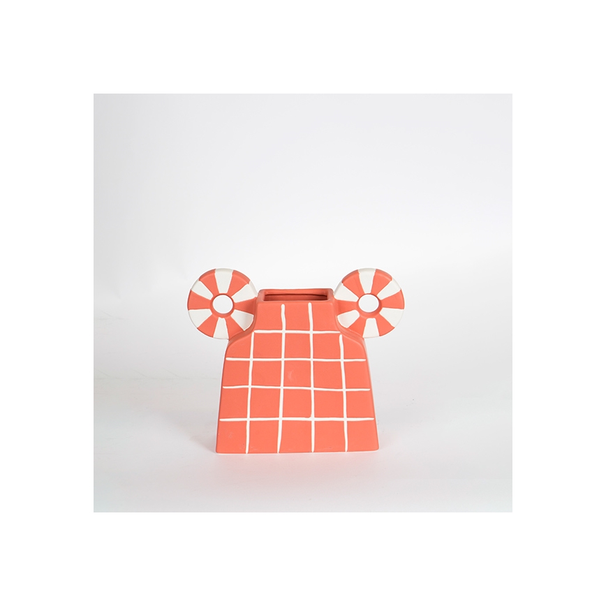 Ceramic vase 30,6x22,5 cm orange