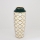 Ceramic vase 31x12,5 cm white/gold/green